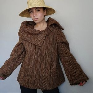 Vintage tweed oversized coat